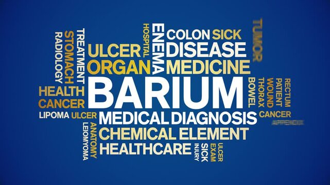 Barium animated word cloud;text design animation tag kinetic typography seamless loop.