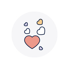 Heart  vector icon stock illustration