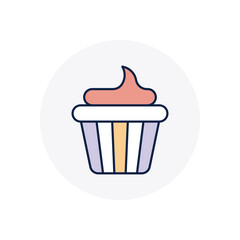 Cupcake  vector icon stock illustration