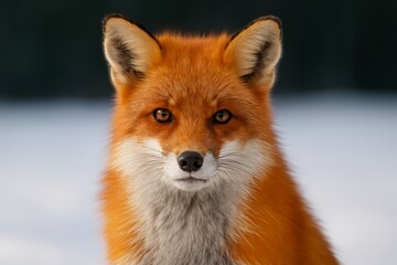 Fototapeta premium Majestic Red Fox with Striking Orange Fur Details