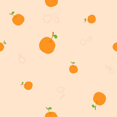 seamless pattern with oranges