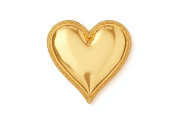 gold heart on a white background