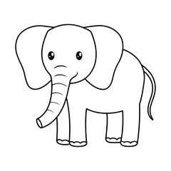 Obraz premium baby elephant vector illustration
