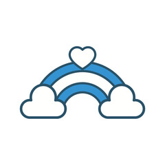 Rainbow  vector icon stock illustration