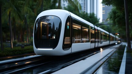 Smart public transportation hubs, contactless payments, digital schedules, optimized commuting,