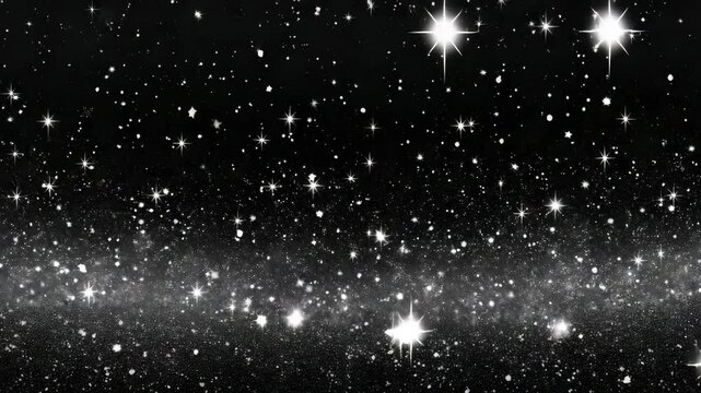 Sparkling Glitter Starry Night Background