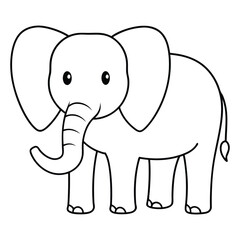 Naklejka premium baby elephant cartoon