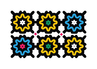 Memphis-Style Pattern with Islamic Motifs – Bold Geometric and Tessellated Design