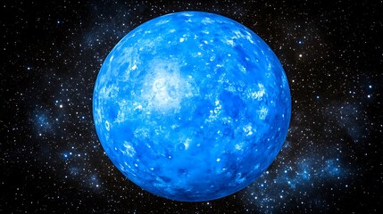 A celestial body floats peacefully amidst a field of stars