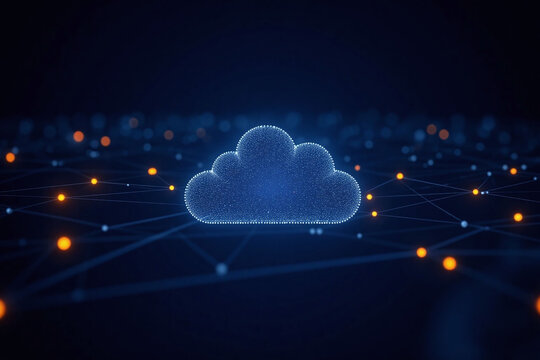 cloud computing concept on a dark background 2