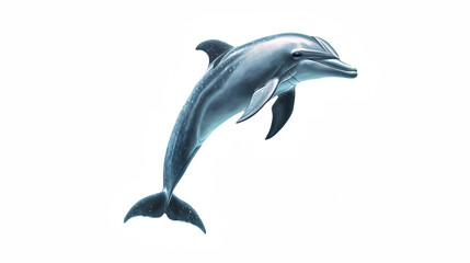 Fototapeta premium a dolphin on a transparent background, PNG image, PNG file, Generative art.