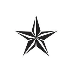 Obraz premium Black and White Geometric Star Illustration