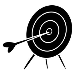 target with arrow. bullseye icon vector