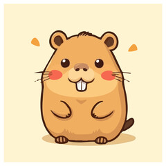 A cute cartoon hamster illustration