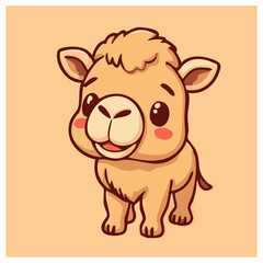 A cute cartoon style lammas illustration