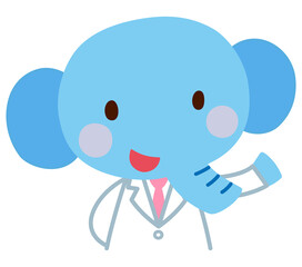 白衣を着たゾウ　ゾウのお医者さん