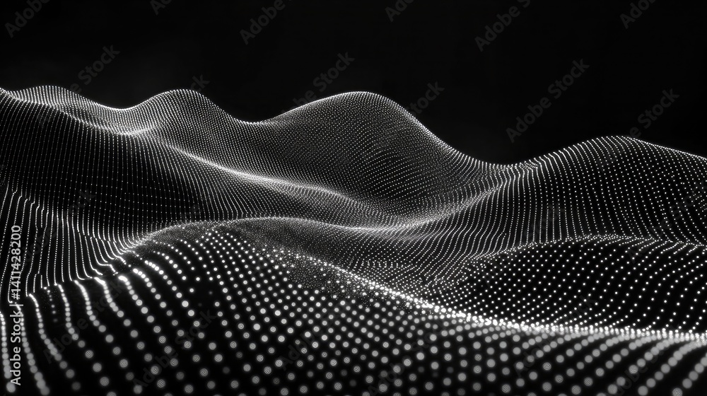 Aufkleber flowing streams of light forming a digital mesh, representing communication and modern connection