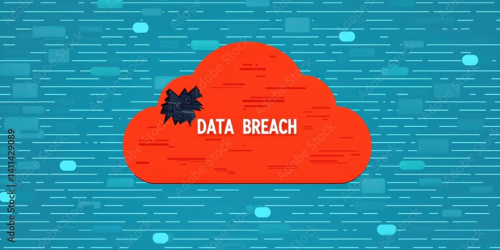 Poster a stylized cloud graphic with the words 