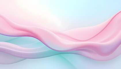  Gentle Pastel Waves: Abstract background with smooth wavy lines in pastel colors such as pink, mint and lavender.