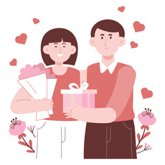 illustration of love romance character