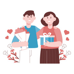 illustration of love romance character