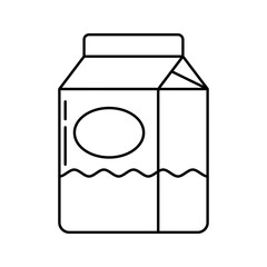 Milk Carton Outline style milk box represents dairy intake great for health food graphics and nutrition themed visuals