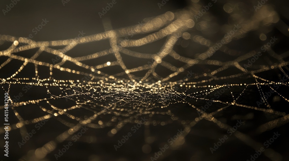 Aufkleber web of bright digital threads pulsing with light, symbolizing high-speed information transfer