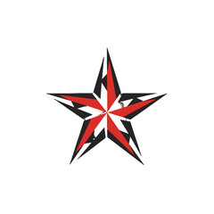 Fototapeta premium Red and Black Star Design