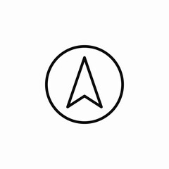 compass pointer icon sign vector