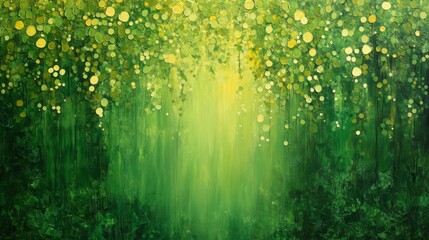 Fototapeta premium Lush Green Forest Path With Bright Sunlight