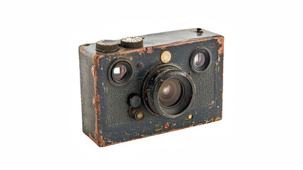 Fototapeta premium an old camera with speakers on a transparent background, PNG image, PNG file, Generative art.