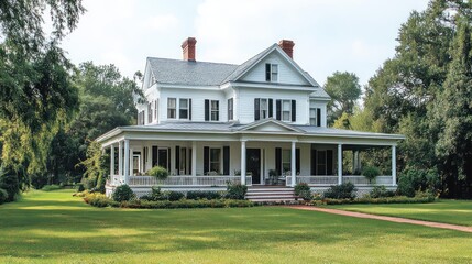 Southern Charm: A Majestic White House