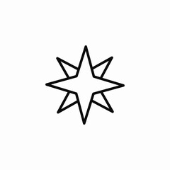 wind rose vector icon sign vector