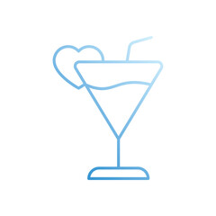 Cocktail  vector icon stock illustration