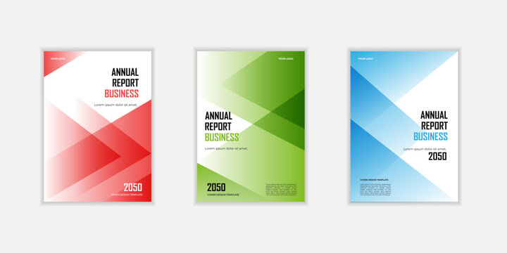 Modern folding ribbon theme book cover template in gradient color. A4 size book cover template for annual report, magazine, booklet, proposal, portfolio, brochure, poster