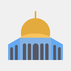 Icon mosque. Palestine elements. Icons in flat style. Good for prints, posters, logo, infographics, etc.