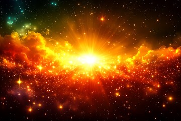 Fototapeta premium Space explosion, nebula, cosmic energy