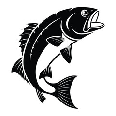 Powerful Fish Silhouette in Dramatic Pose