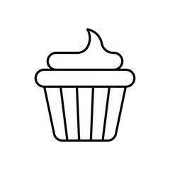 Cupcake  vector icon stock illustration