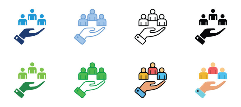 Customer Icons Set Vector Multiple Style Collection