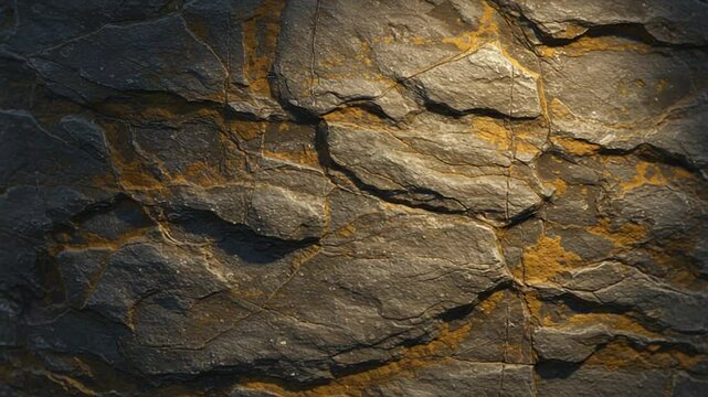 Dark Gray Stone Texture Warm Light. AI Generated