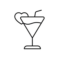 Cocktail  vector icon stock illustration