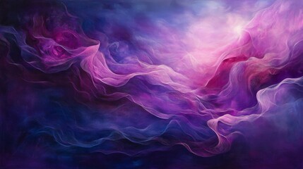 Fototapeta premium Abstract Purple Pink Blue Fluid Wave Cosmic Art