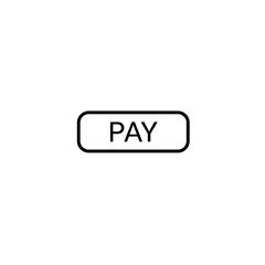 Obraz premium Pay button icon in flat outline style
