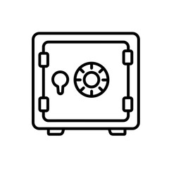 Safe icon in outline security style