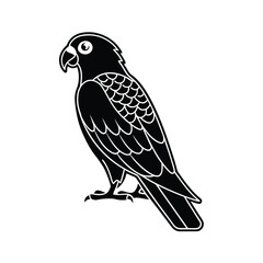 Fototapeta premium Lorikeet bird silhouette on a white background