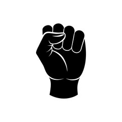 A fisted hand of a worker vector illustration silhouette