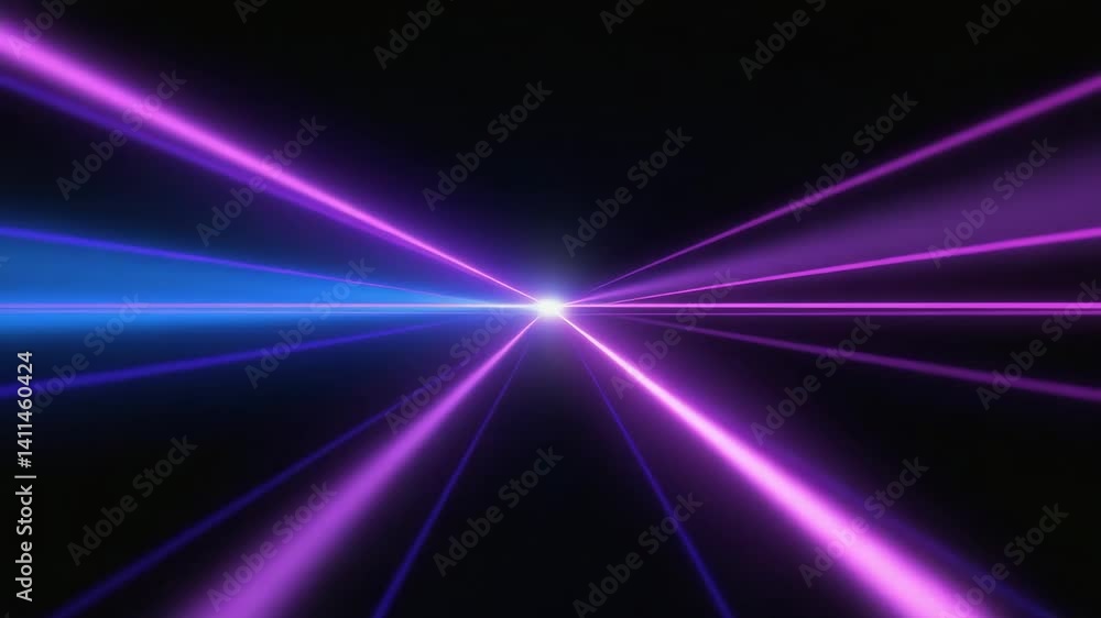 Canvas Prints colorful light beams converge in a dynamic display at night