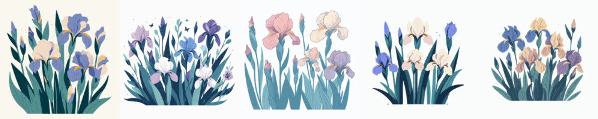 Vector collection of a flower that looks beautiful and pretty with colorful petals