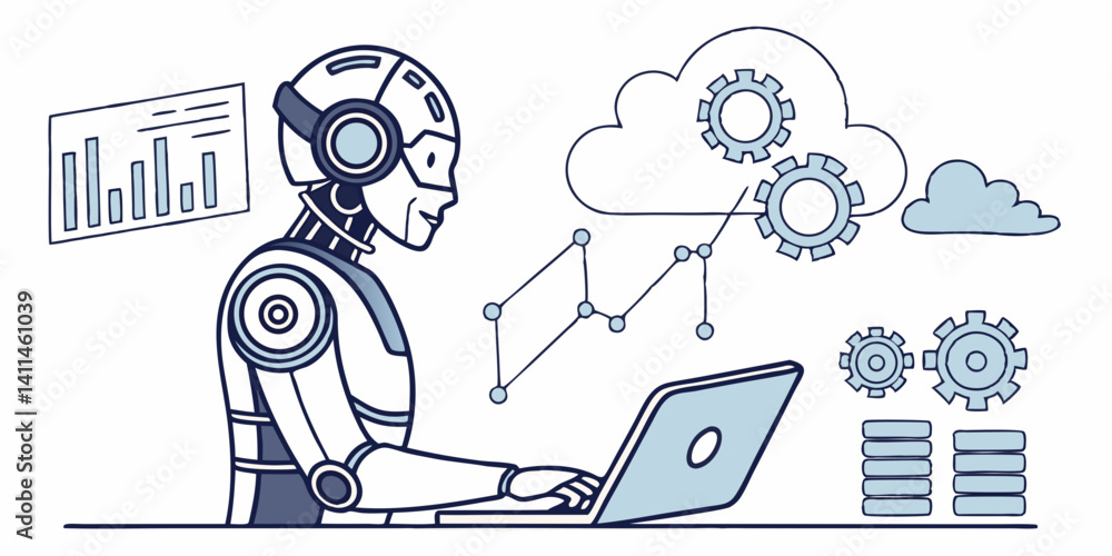 Poster ai-powered cloud computing revolutionizing data analysis and automation